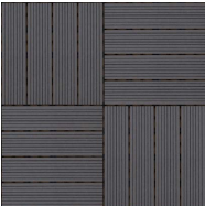 BLACK WPC Decktile